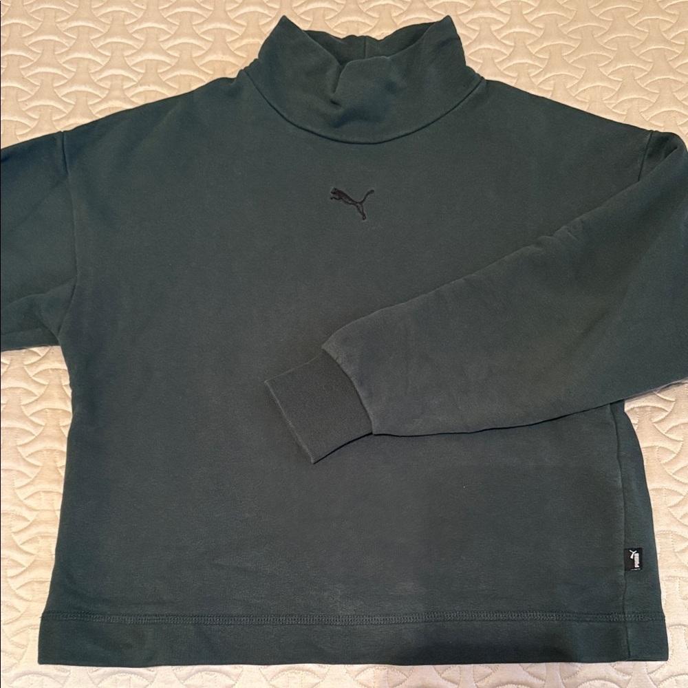 Puma Forest Green High Neck Sweatshirt XS